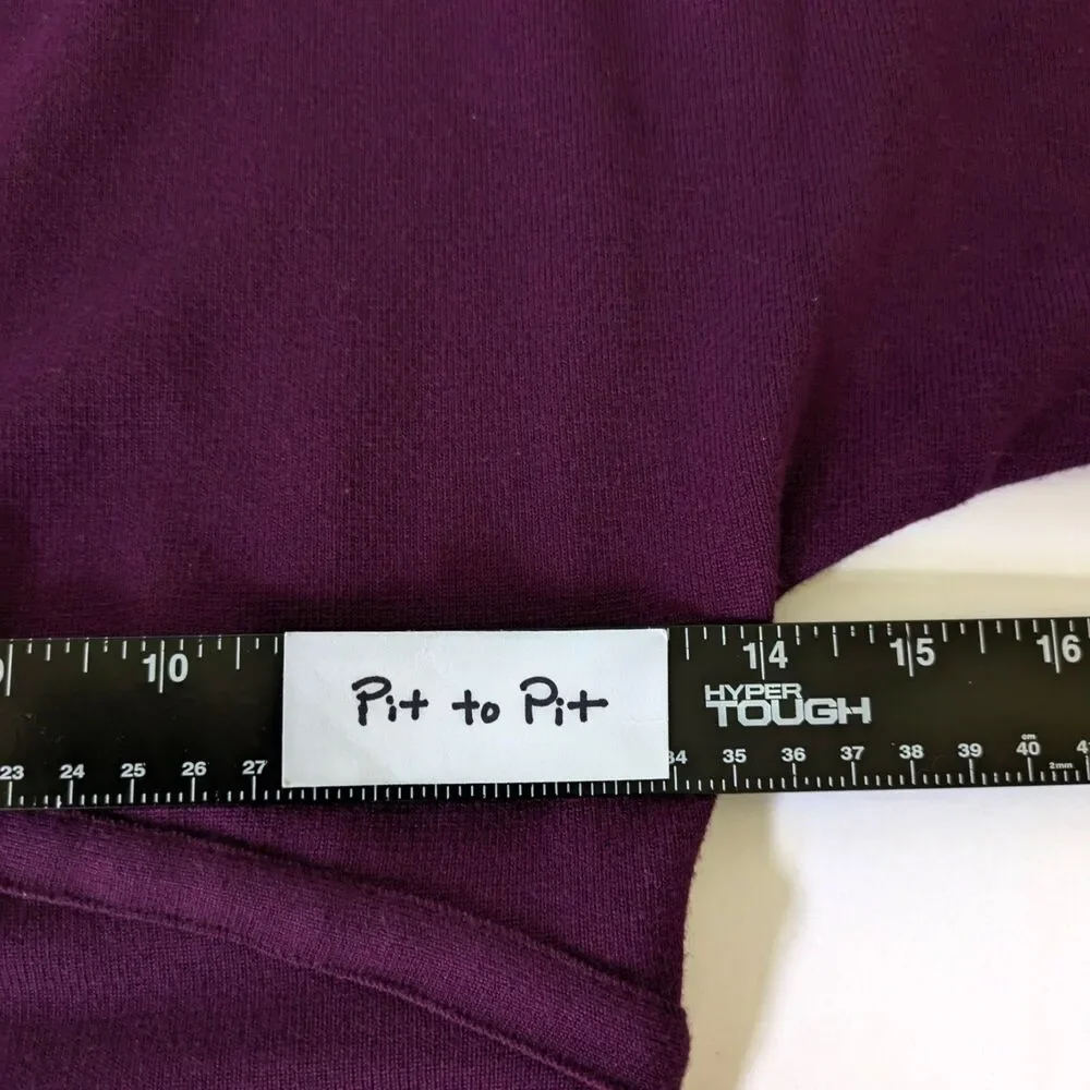 BEBE Purple Plum Knit Dress Size S Keyhole Cutout Bodycon Short Sleeves - Picture 10 of 16